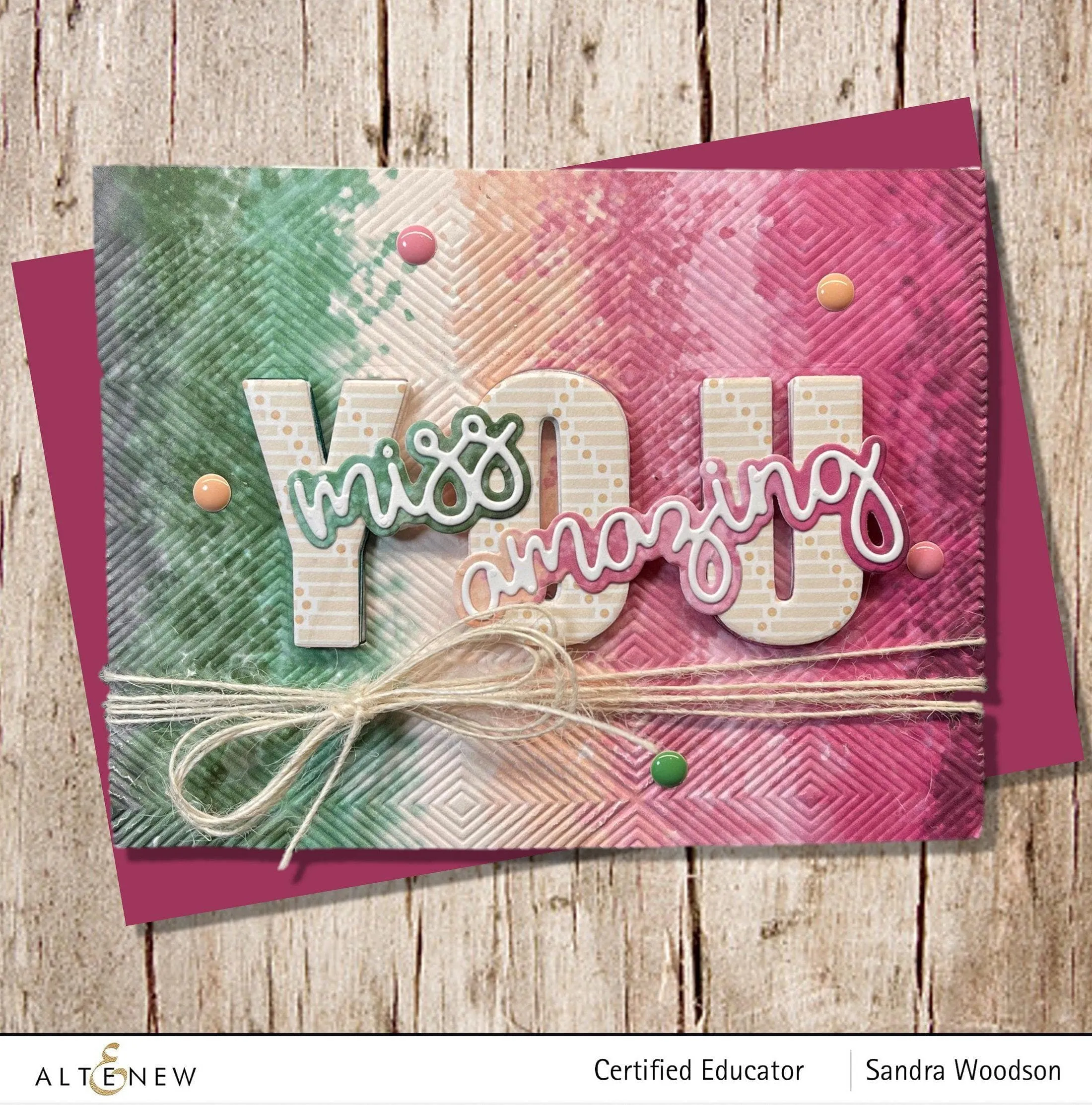 Waffled Diamonds 3D Embossing Folder